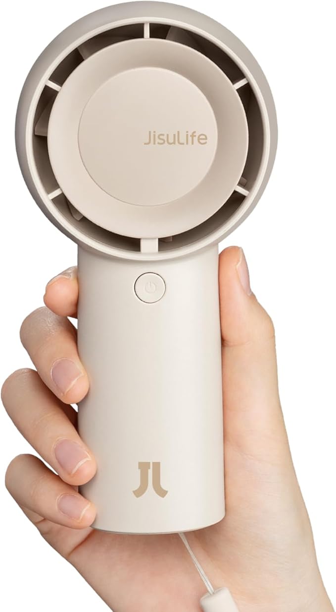 Handheld Portable Turbo Fan [16H Max Cooling Time], 4000mAh USB Rechargeable Personal Battery Operated Mini Small Pocket Fan