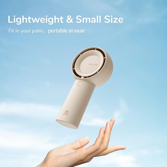 Handheld Portable Turbo Fan [16H Max Cooling Time], 4000mAh USB Rechargeable Personal Battery Operated Mini Small Pocket Fan