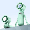 Handheld Portable Turbo Fan with Ice Cooler, Speed (1-199) 5500mAh Rechargeable Personal Fan,[20H Cooling Time]