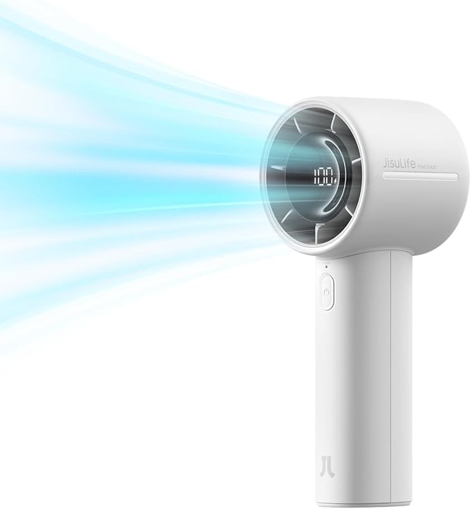Handheld Turbo Fan Life10s, 5000mAh Rechargeable Portable Fans,Up to 28 Hours Working,5 Speed Strong Wind,Personal Mini Fan