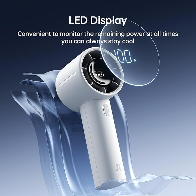 Handheld Turbo Fan Life10s, 5000mAh Rechargeable Portable Fans,Up to 28 Hours Working,5 Speed Strong Wind,Personal Mini Fan