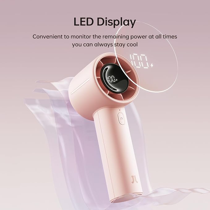 Handheld Turbo Fan Life10s, 5000mAh Rechargeable Portable Fans,Up to 28 Hours Working,5 Speed Strong Wind,Personal Mini Fan