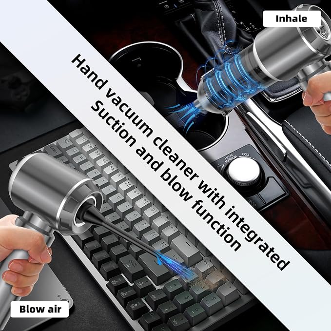 Handheld Vacuum Cleaner, 28000Pa 4 in 1 Handheld Vacuum Cordless, Brushless Motor, One-Touch Dust Removal, 3 Speeds Car
