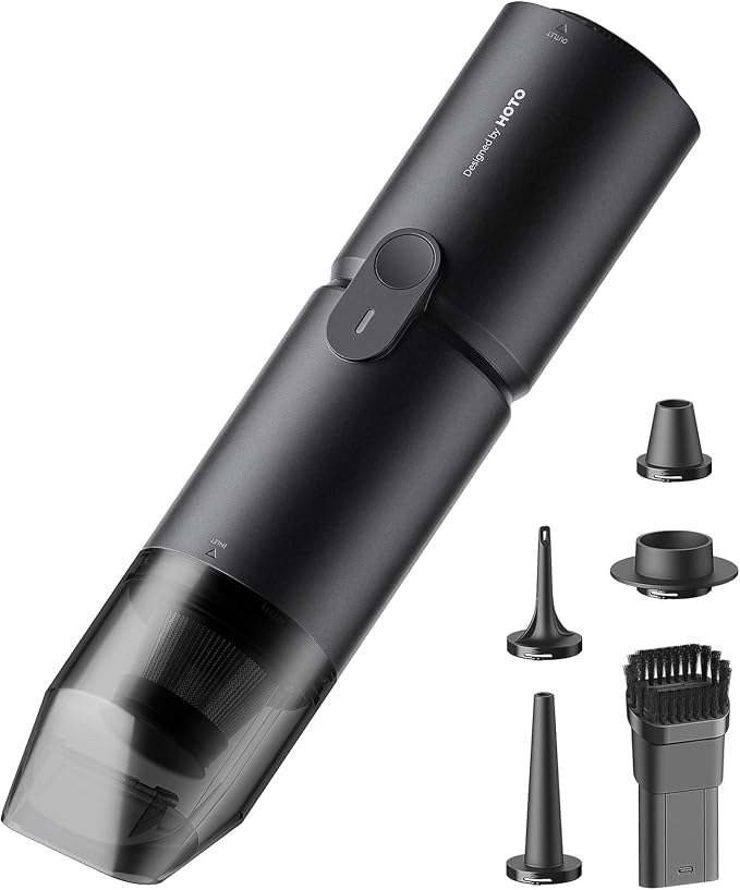 Handheld Vacuum Cleaner Cordless, Desk Vacuum Cleaner Compressed Electric Air Duster 15000Pa Suction, 4-in-1 Portable Vortex