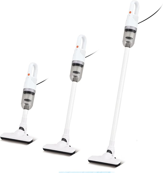 Handheld Vacuum Cleaner,Ultra-Lightweight Mini Portable Vacuums for Home, 6 in 1 Stick Vac Cleaners for Car,Pet Hair(White