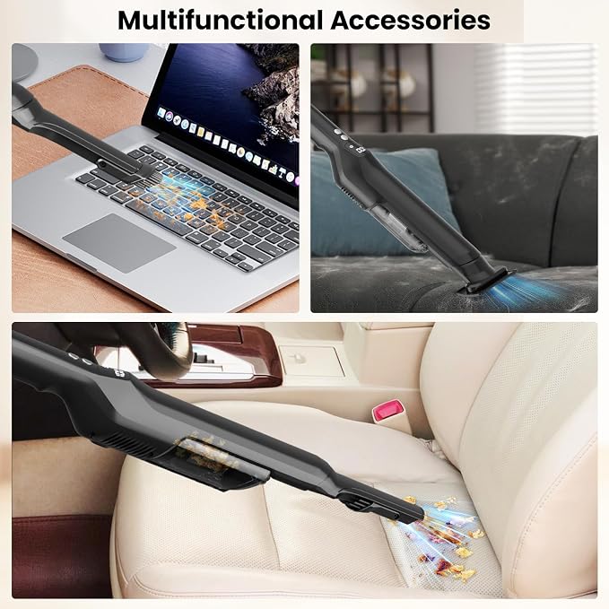 Handheld Vacuum Cordless, 24Kpa Car Vacuum with Brushless Motor, Charging Dock, Rechargeable, 1.5lbs Portable Handheld Vacuum
