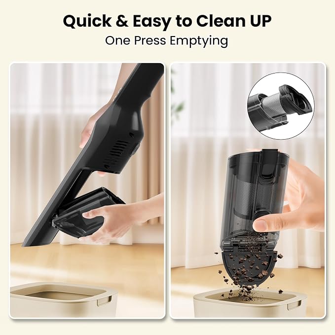 Handheld Vacuum Cordless, 24Kpa Car Vacuum with Brushless Motor, Charging Dock, Rechargeable, 1.5lbs Portable Handheld Vacuum