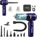 Handheld Vacuum Cordless, Car Vacuum Cleaner with High Power Strong Suction, Compressed Air Dusters with LED Light, Mini