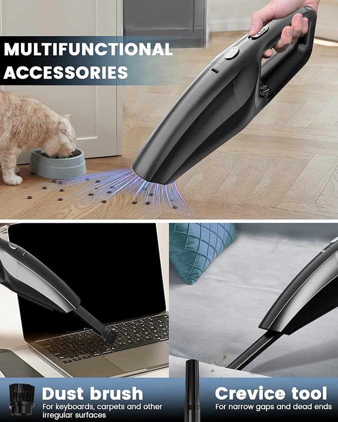 Handheld Vacuum Cordless, Car Vacuums Powerful with Rechargeable Battery, alternate product view 4