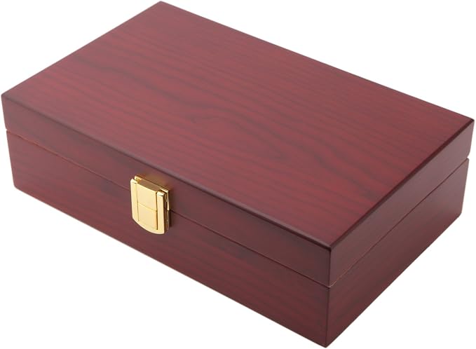 Handmade Cigar Humidor Cigar Box Wood Humidor Holds 10-20 Cigars Desktop Box Humidor with Hygrometer and Humidifier