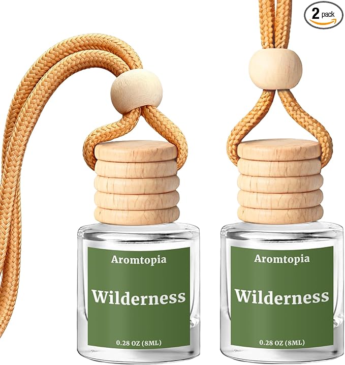 Hanging Car Air Freshener - Aromtopia Woody Scent Car Fragrance Diffusers - Car Odor Eliminator - Long Lasting Scent - Auto