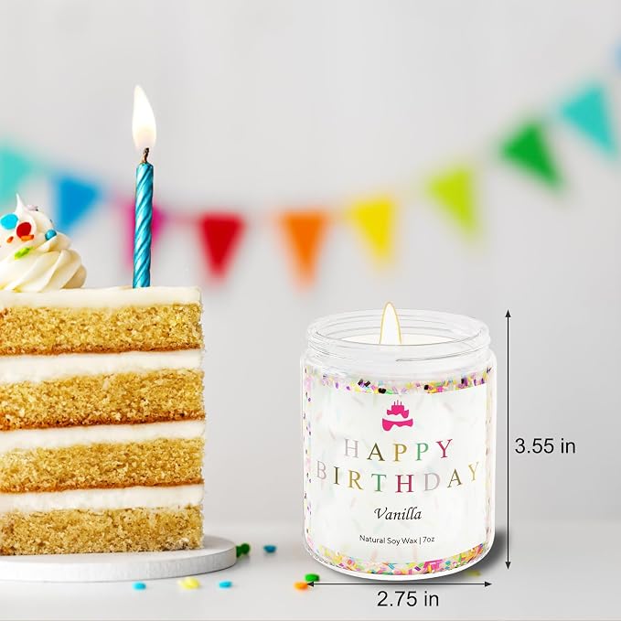 Happy Birthday Candle - Birthday Gifts for Women, Men, Mom, Dad, Sister, Teacher, Friends - Gifts for Her Ideas, alternate