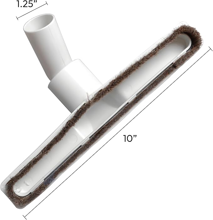 Hardwood Universal Vacuum Cleaner Floor Brush 1 1⁄4 inch (1.25'') (32mm) Inner Diameter with Horse Hair Soft Bristles 10”