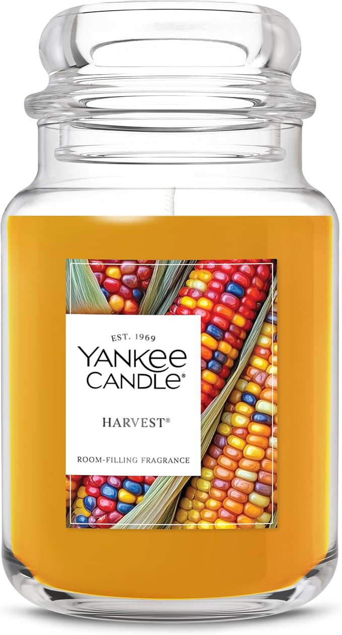 Harvest, Thanksgiving Scented Candle, 22oz Large Jar with up to 150 Hour Burn Time, Giftable, product image