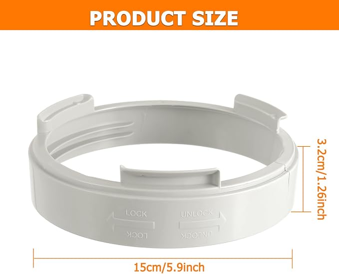 HAUREW Portable Air Conditioner Exhaust Hose Coupler 5.9 Inch AC Unit Tube Connector Round Mobile Air Conditioning