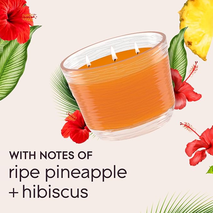Hawaiian Breeze, Fragrance Candle Infused with Essential Oils, Air Freshener Candle, 3-Wick Candle, 6.8 Oz, alternate product