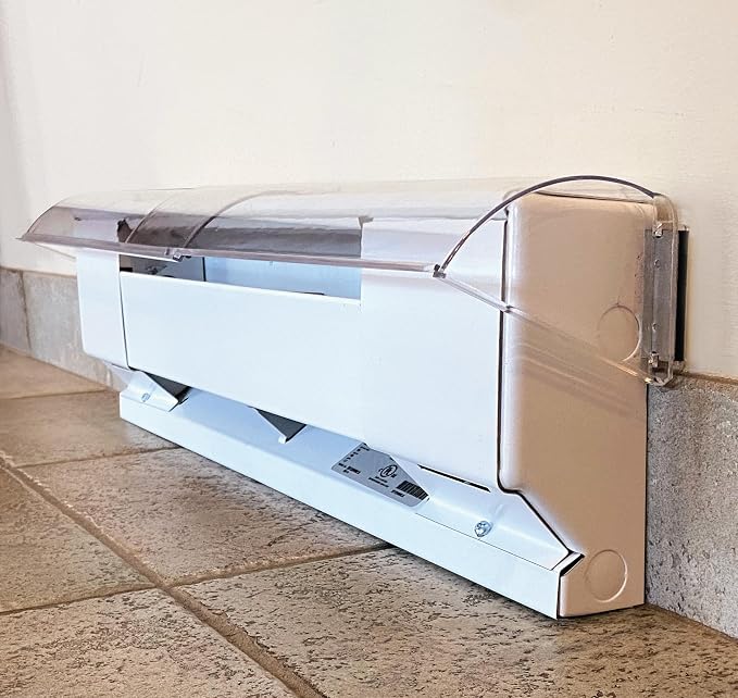 HD11 Baseboard Air Deflector, Heavy Duty, Clear Plastic with Magnetic hold, Fits baseboards up 25' wide, alternate view 3