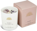 Healing Crystal Candle, Scented Candle Infused Amethyst and Clear Quartz Crystals, product image