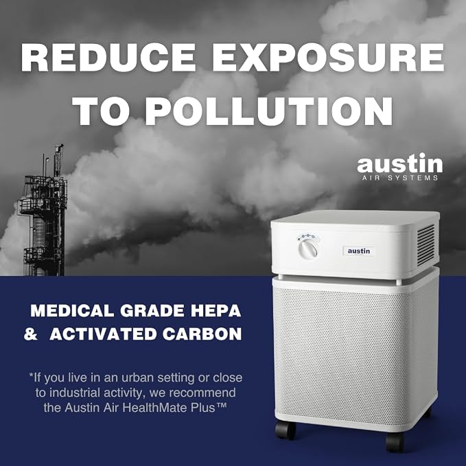 HealthMate Plus Air Purifier - Advanced 4- Stage Filtration Air Purifiers For Home with Activated Carbon & Zeolite - Ideal as