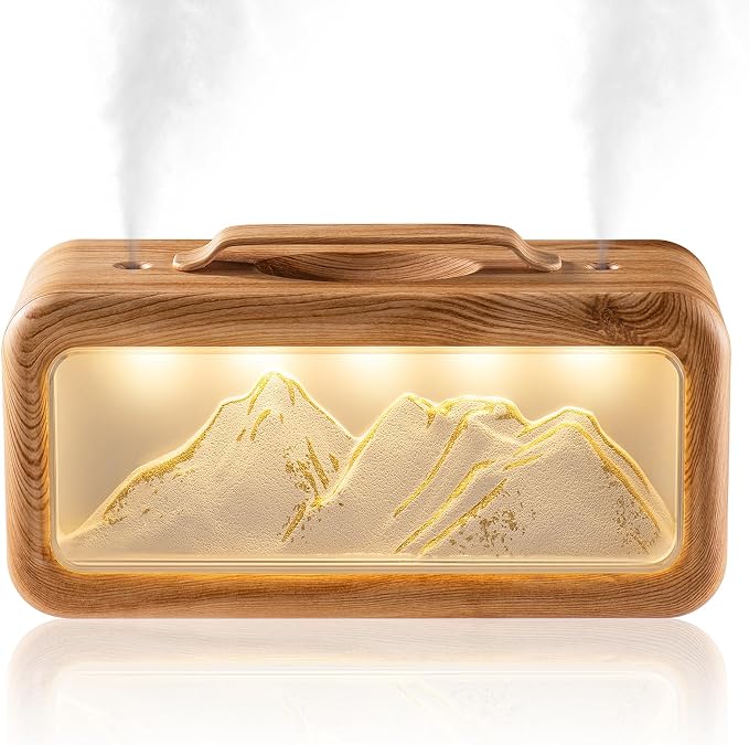 HEEYCEM Humidifiers for Bedroom, 600ml Cool Mist Humidifier with Night Light, 23dB Quiet Operation, Mini Baby Humidifier,for