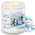 Hello Winter Candle | Fresh Citrus & Jasmine Scented Soy Candles - Winter Aromatherapy Candles Gift for Women & Men, Cozy