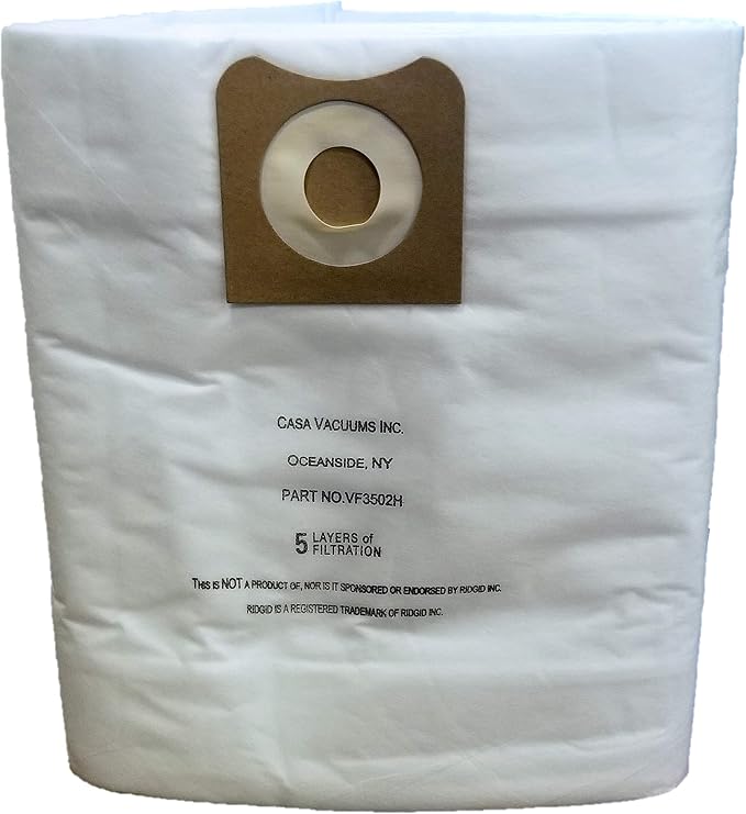 HEPA 3-Pack compatible 12-16 Gallon VF3502 Wet Dry Vac High-Efficiency Dust Bags, Wet Dry Vacuum Filter Bags. wood