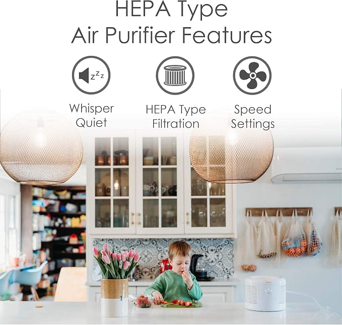 HEPA Air Purifier, Air Purifiers for Home, Quiet Air Purifier HEPA Filter, Home Air Purifiers, Air Purifier For Pets, Office