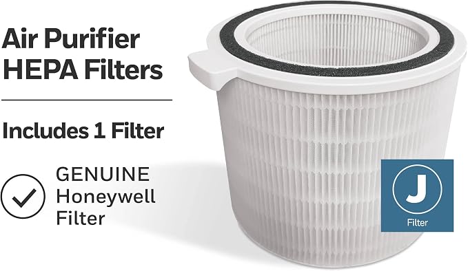 HEPA Air Purifier Filter. Air Filter for Airborne Allergens, Wildfire, Smoke, Dust, Pet Dander, Pollen & More. 1- Pack J HEPA