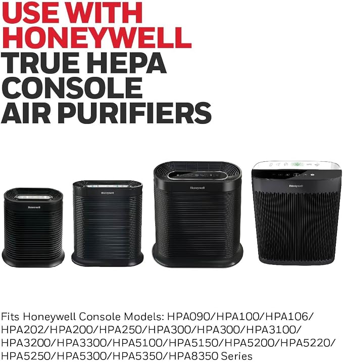 HEPA Air Purifier Filter R, 2-Pack for HPA 100/200/300 and 5000 Series - Airborne Allergen Air Filter Targets Wildfire/Smoke