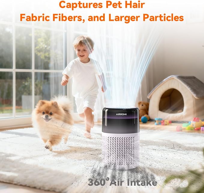 HEPA Air Purifier for Bedroom&Home, Pet Air Purifier for Home Pets, Removes Pet Odor, Cat Litter Smell, Dust, alternate view