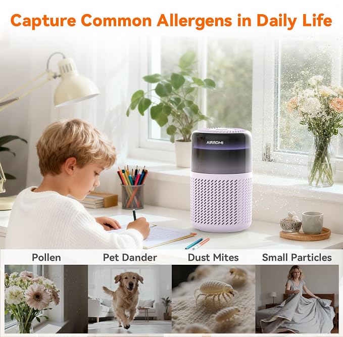 HEPA Air Purifier for Bedroom&Home, Pet Air Purifier for Home Pets, Removes Pet Odor, Cat Litter Smell, Dust, alternate view