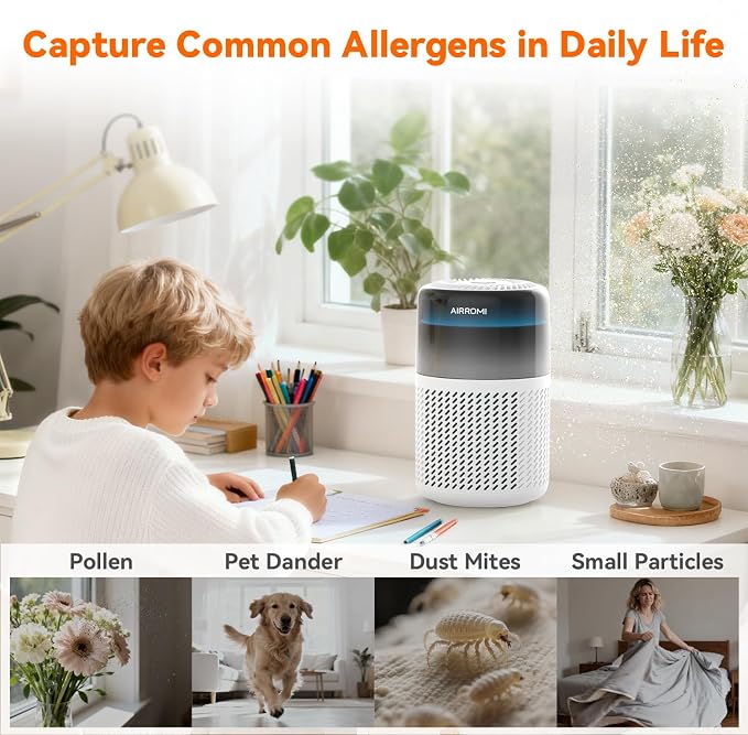 HEPA Air Purifier for Bedroom&Home, Pet Air Purifier for Home Pets, Removes Pet Odor, Cat Litter Smell, Dust, alternate view