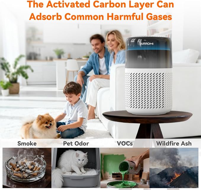 HEPA Air Purifier for Bedroom&Home, Pet Air Purifier for Home Pets, Removes Pet Odor, Cat Litter Smell, Dust, alternate view