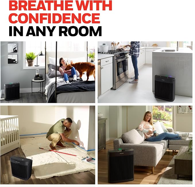 HEPA Air Purifier for Home, 938 Ft2 Rooms in 1 Hour, Turbo Clean, Reduces Allergens, Dust, Pollen, Pet Dander, All Smoke
