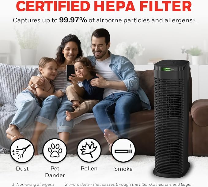 HEPA Air Purifier for Home, 990 Ft2 Rooms in 1 hour, HEPA Filter, Auto Mode, Air Quality Indicator, Reduces Allergens, Dust