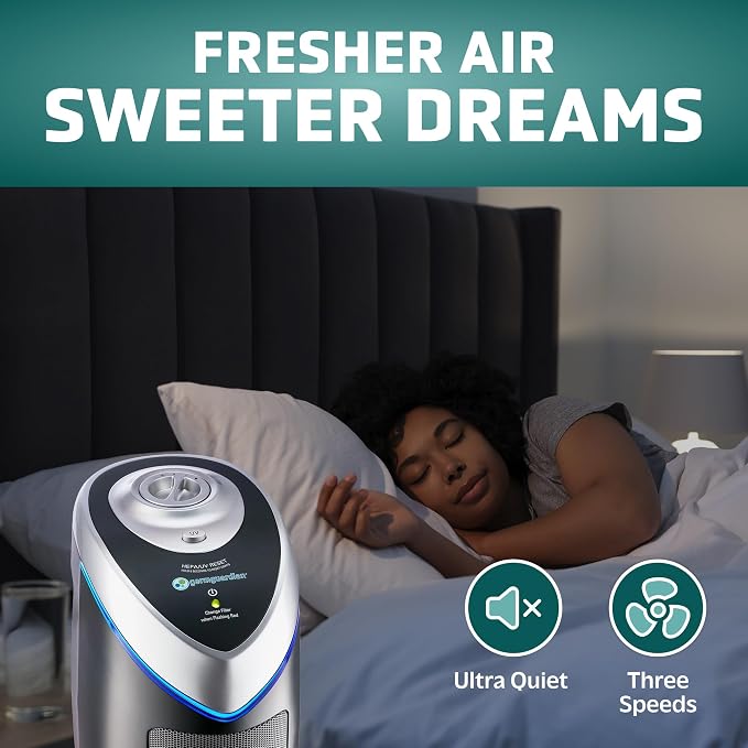 HEPA Air Purifier for Home, Large Rooms - 743 Sq. Ft. with HEPA Air Filter, UV-C Light & Odor Reduction, AC4825E, 22" Tower