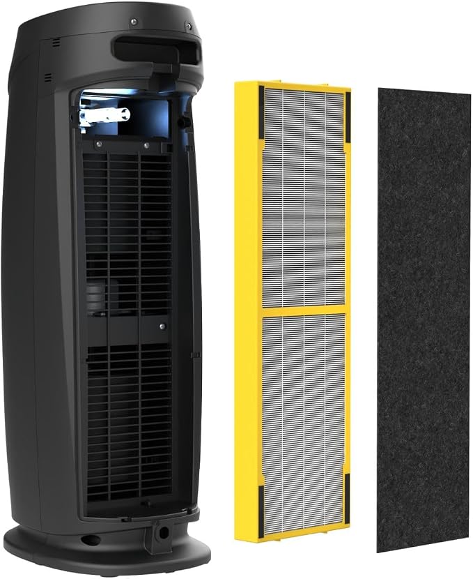 HEPA Air Purifier for Home, Large Rooms Up To 743 Sq. Ft. with HEPA PURE Air Filter, Air Quality Monitor & UV-C Light