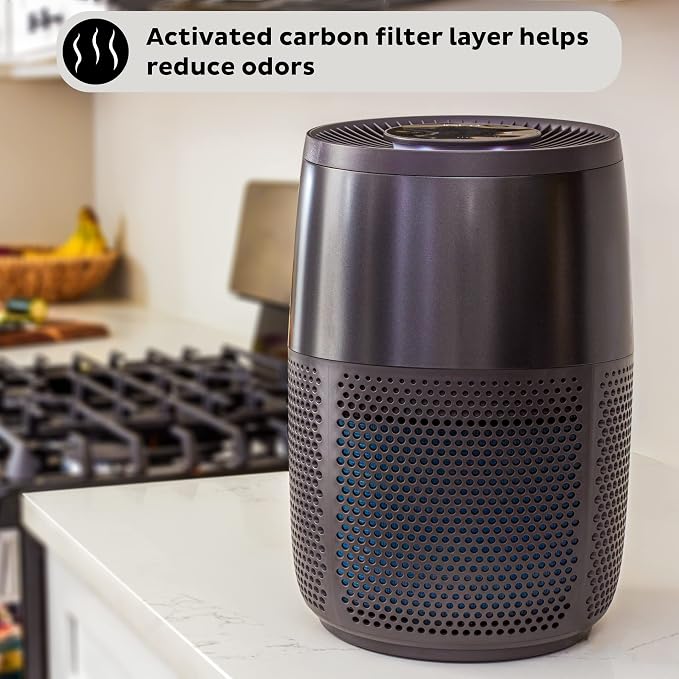 HEPA Quiet Air Purifier, From the Makers of Pot with Plasma Ion Technology for Rooms up to 630ft2, removes 99% of Dust