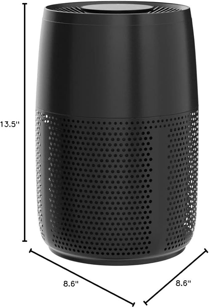 HEPA Quiet Air Purifier, From the Makers of Pot with Plasma Ion Technology for Rooms up to 630ft2, removes 99% of Dust