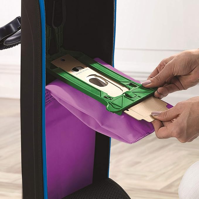 HEPA Swivel Upright Vacuum Cleaner, Lightweight Bagged Upright Vac, HEPA Media Filtration, Traps Debris and Locks in Dirt