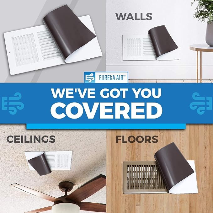 High Strength Magnetic Vent Cover 3 Pack (5.5" X 12") for Floor, Wall and Ceiling Steel Registers, Home and RV, alternate