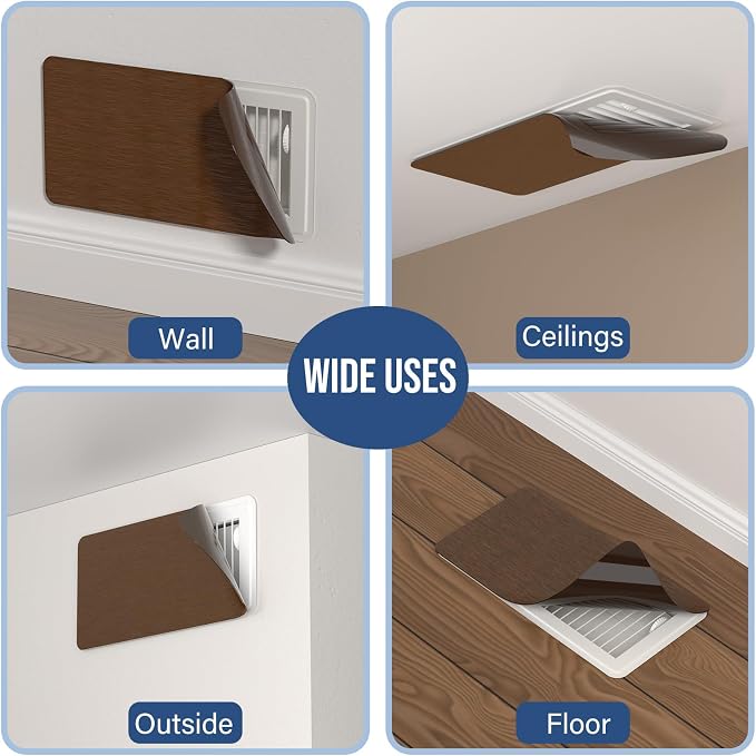 High Strength Magnetic Vent Covers for Home Ceiling, Metallic Air Vent Covers for Floor, Wall, Ceiling Steel, alternate view