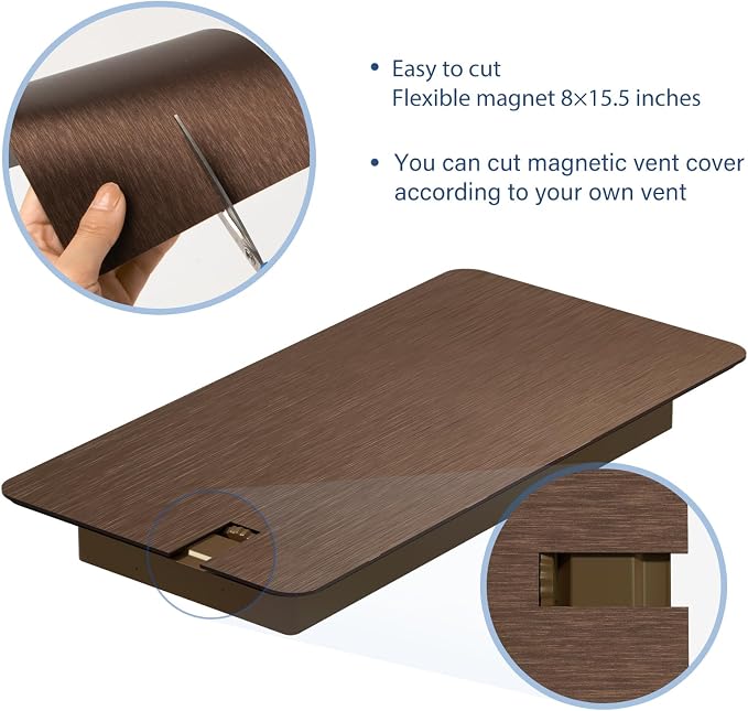 High Strength Magnetic Vent Covers for Home Ceiling, Metallic Air Vent Covers for Floor, Wall, Ceiling Steel, alternate view