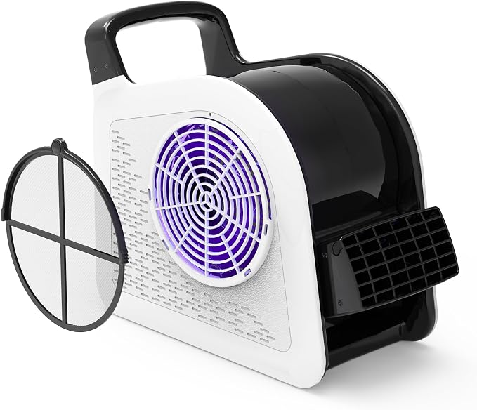 High Velocity Blower Floor Fan, 355 CFM Air Mover Fan for Job Site and Home, Floor Drying Fan for Cooling and Ventilating