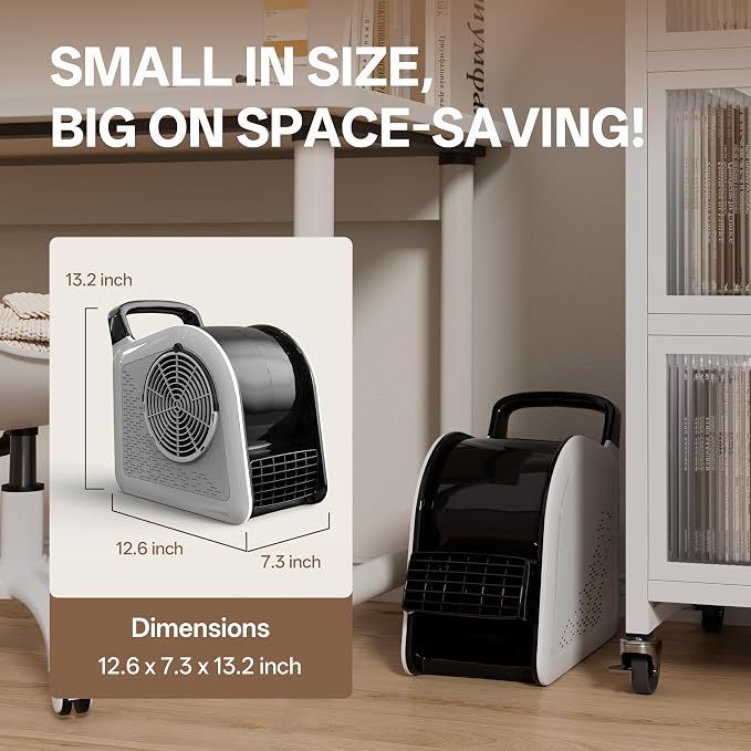 High Velocity Blower Floor Fan, 355 CFM Air Mover Fan for Job Site and Home, Floor Drying Fan for Cooling and Ventilating