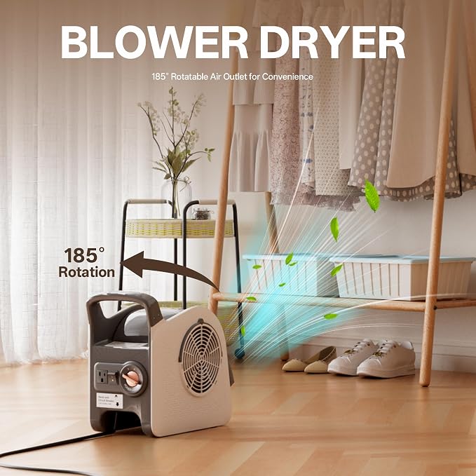 High Velocity Blower Floor Fan, 355 CFM Air Mover Fan for Job Site and Home, Floor Drying Fan for Cooling and Ventilating