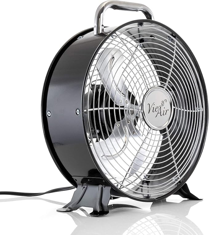 High Velocity Powerful and Quiet Dual Speed Sleek Design Durable Metal Drum Fan, 12'' W, product image