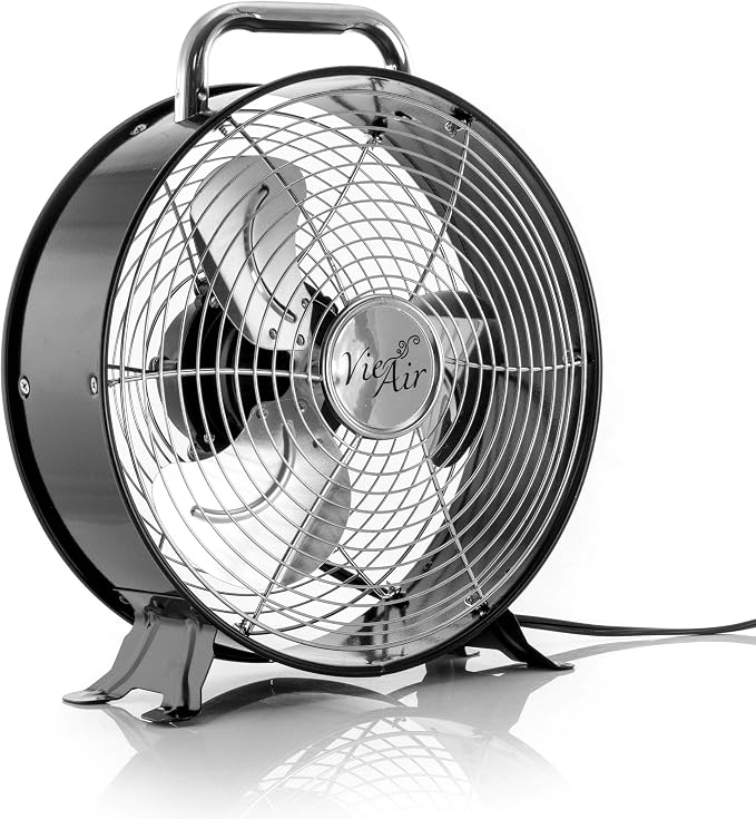 High Velocity Powerful and Quiet Dual Speed Sleek Design Durable Metal Drum Fan, 12'' W, alternate product view 2