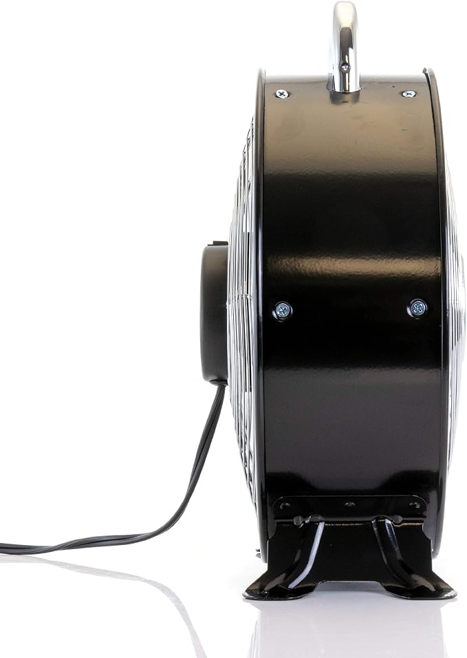 High Velocity Powerful and Quiet Dual Speed Sleek Design Durable Metal Drum Fan, 12'' W, alternate product view 5