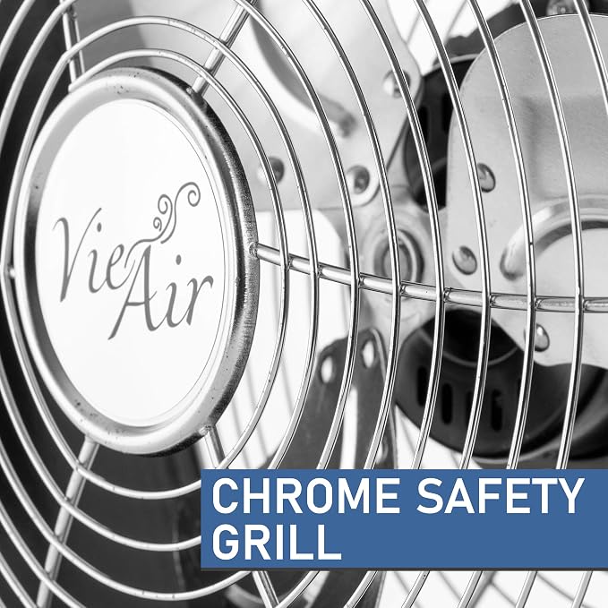 High Velocity Powerful and Quiet Dual Speed Sleek Design Durable Metal Drum Fan, 12'' W, alternate product view 7